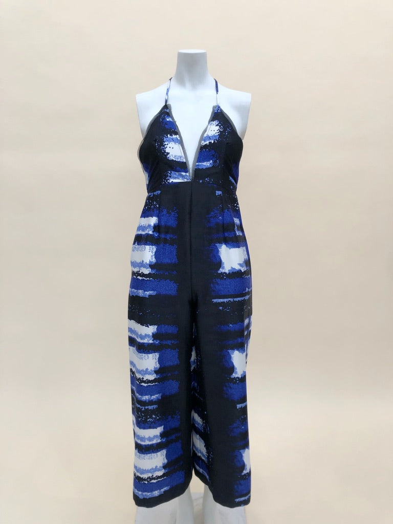 Blue Graphic Jumpsuit