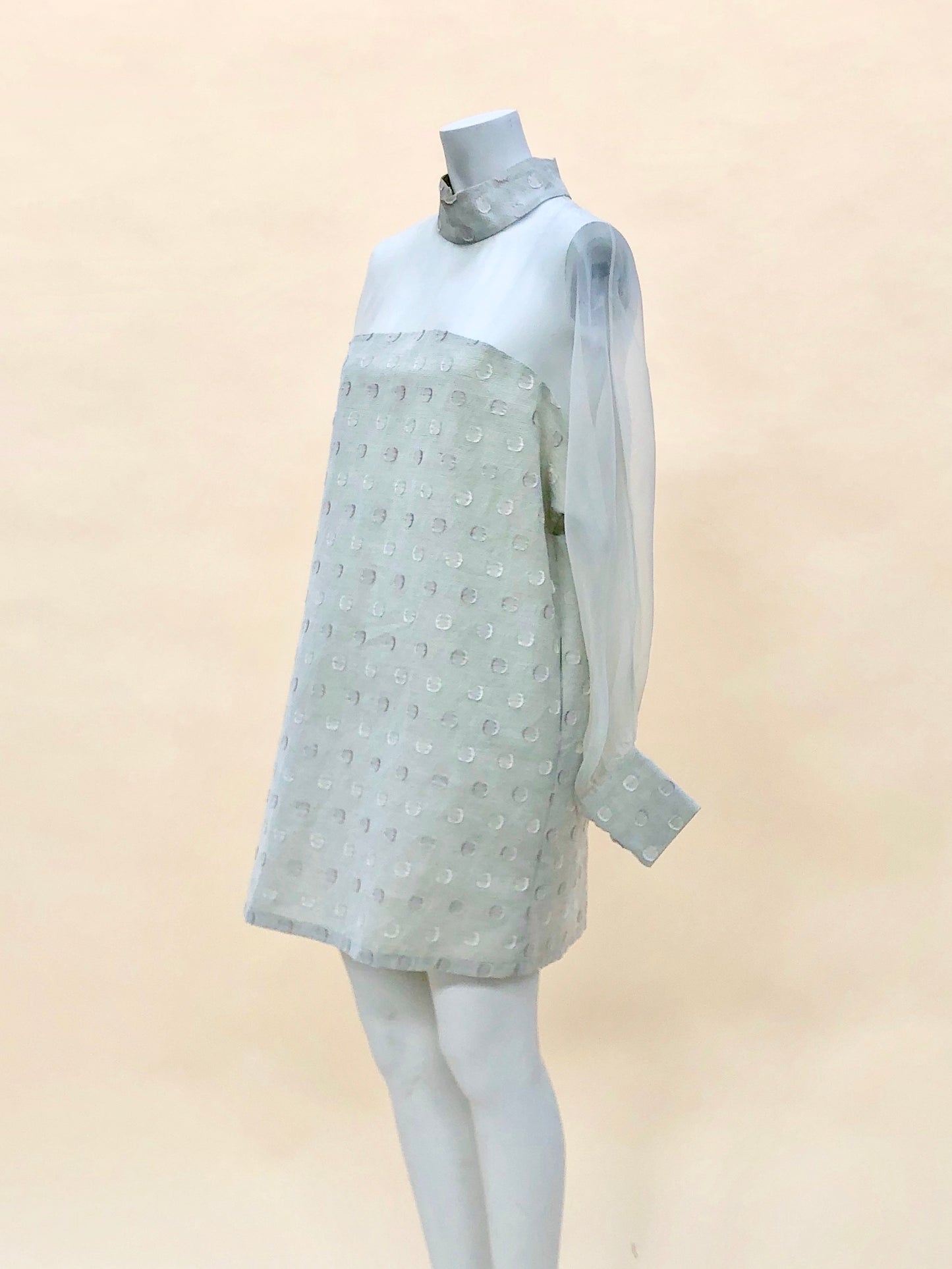 Turtleneck Sage Print Dress