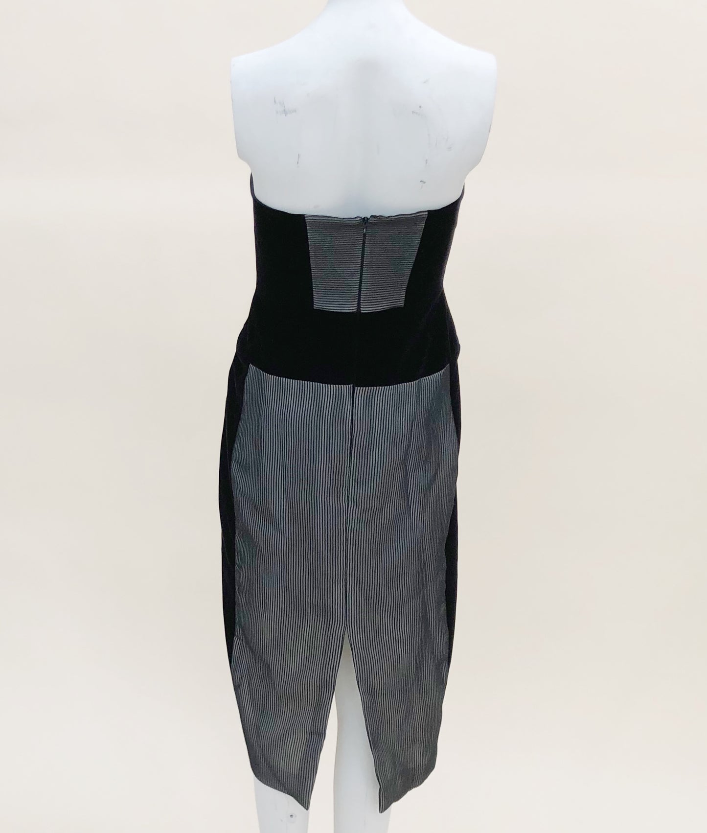 Black Strapless Panel Dress