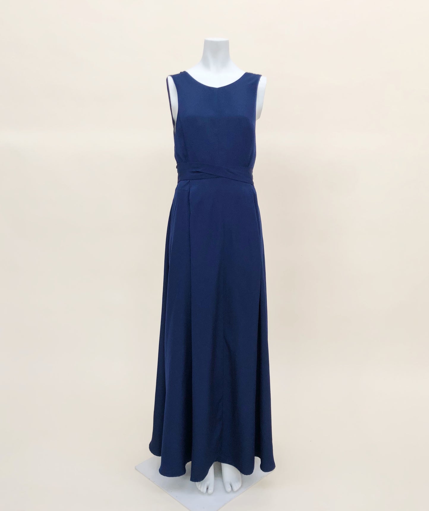 Navy Wrap Gown