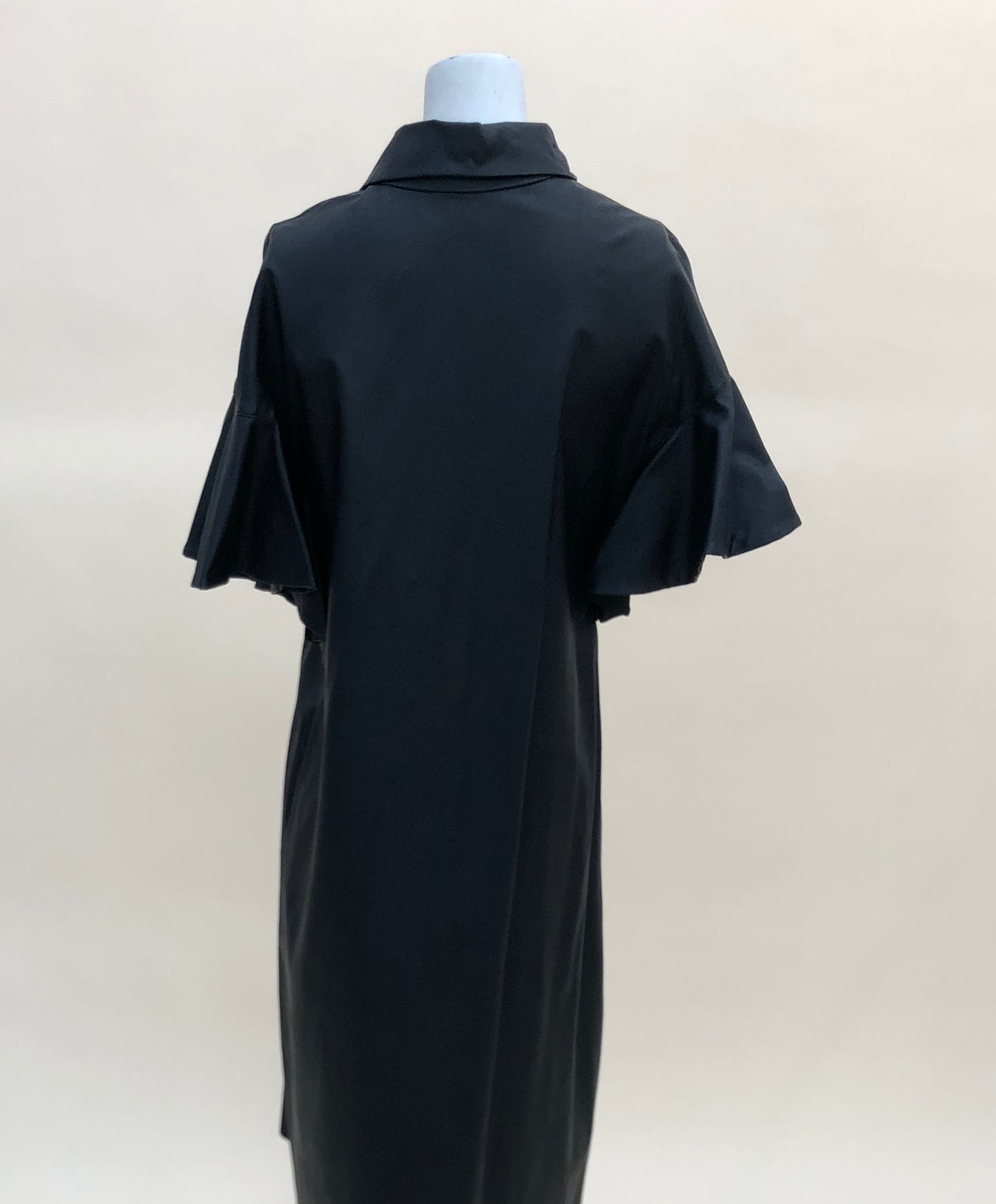 Black PU Shirt Dress