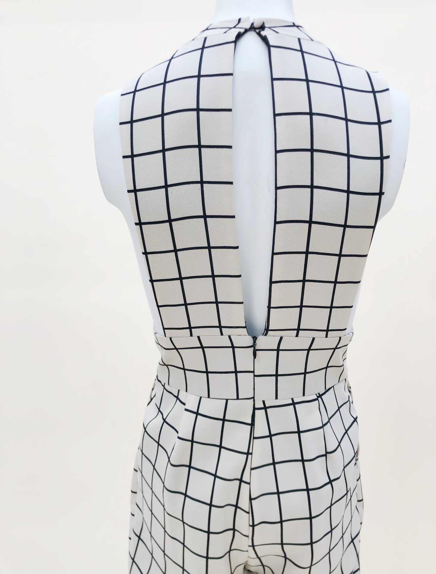 Grid Tapered Jumpsuit