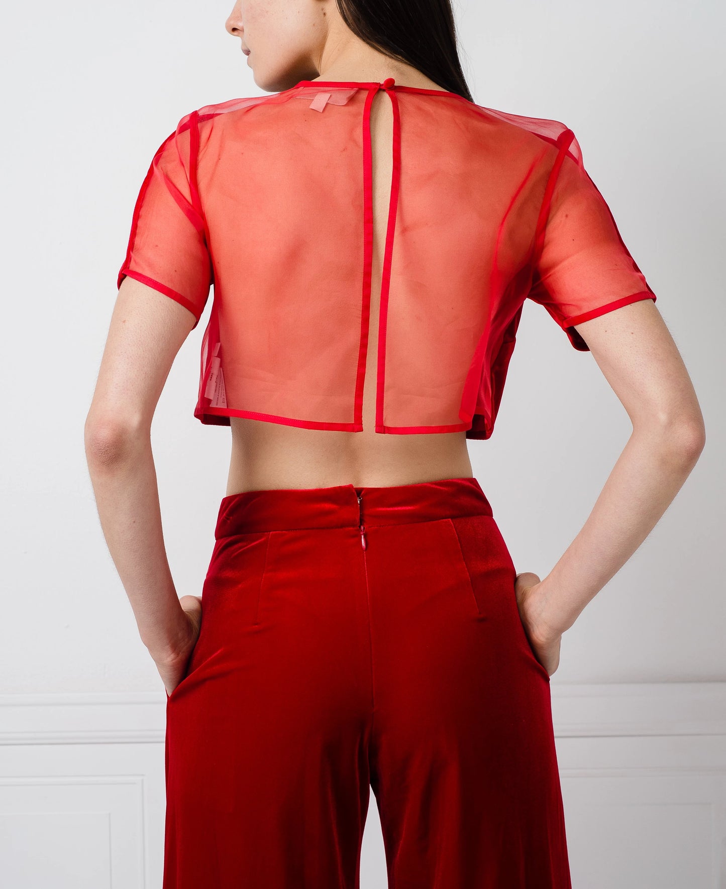 SALE | Lillian Top in Red Velvet