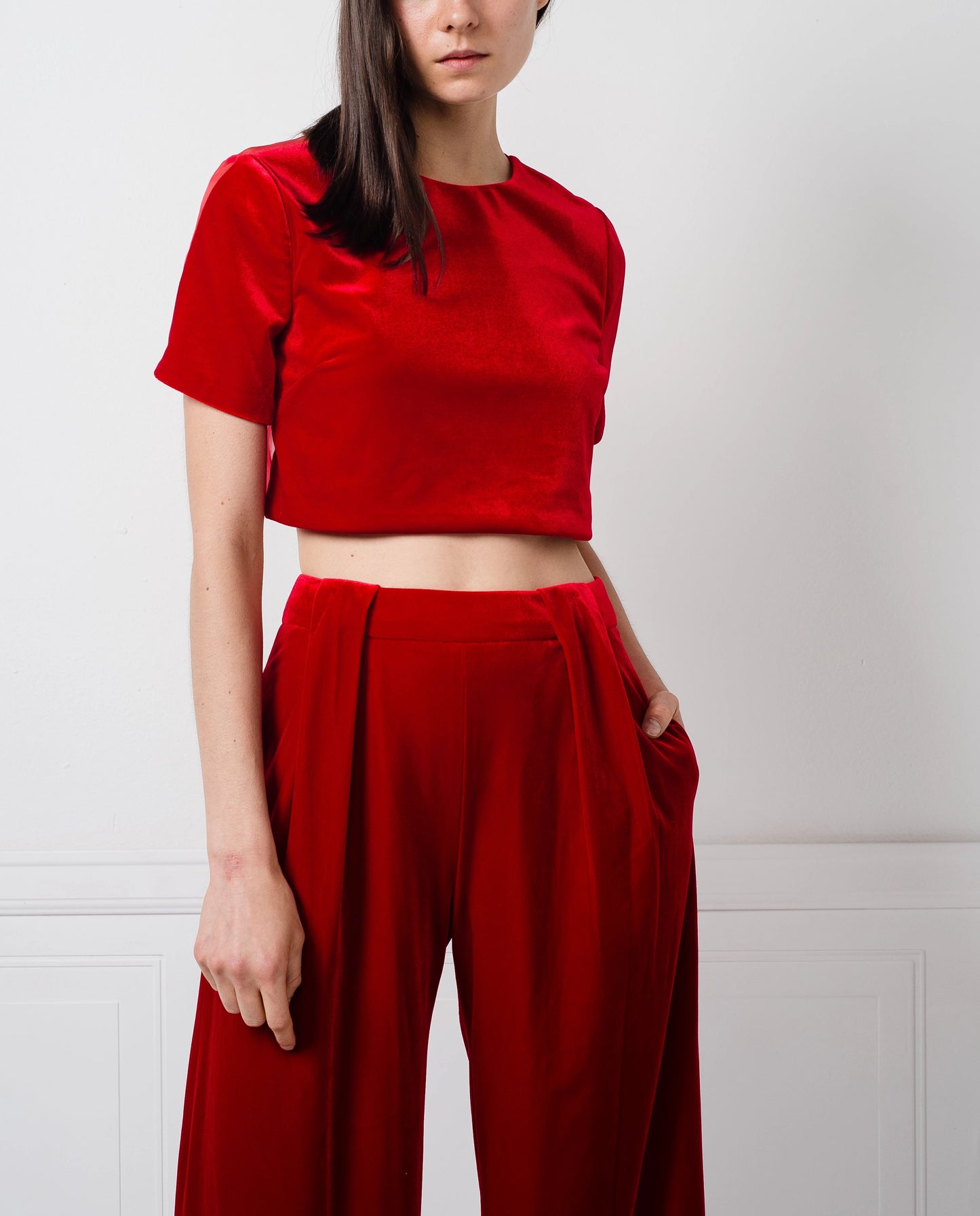 SALE | Lillian Top in Red Velvet