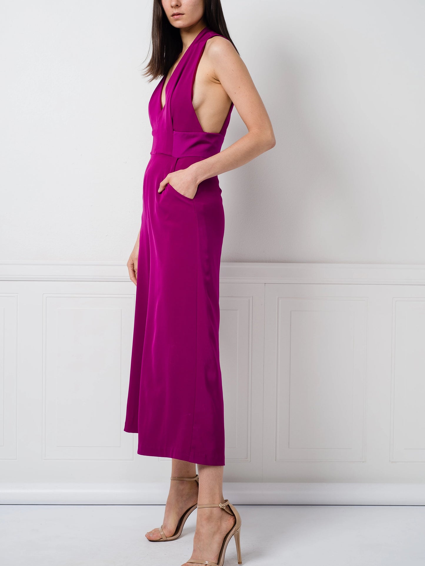 SALE | Zain Jumpsuit in Fuchsia