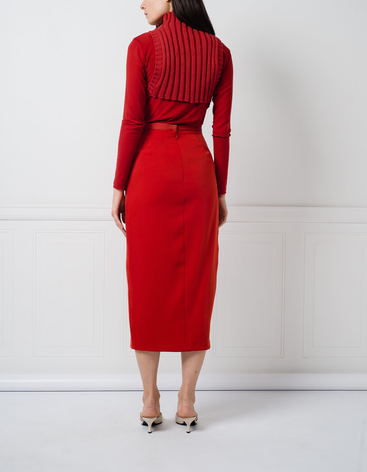 SALE | Olivia Midi Skirt in Rust
