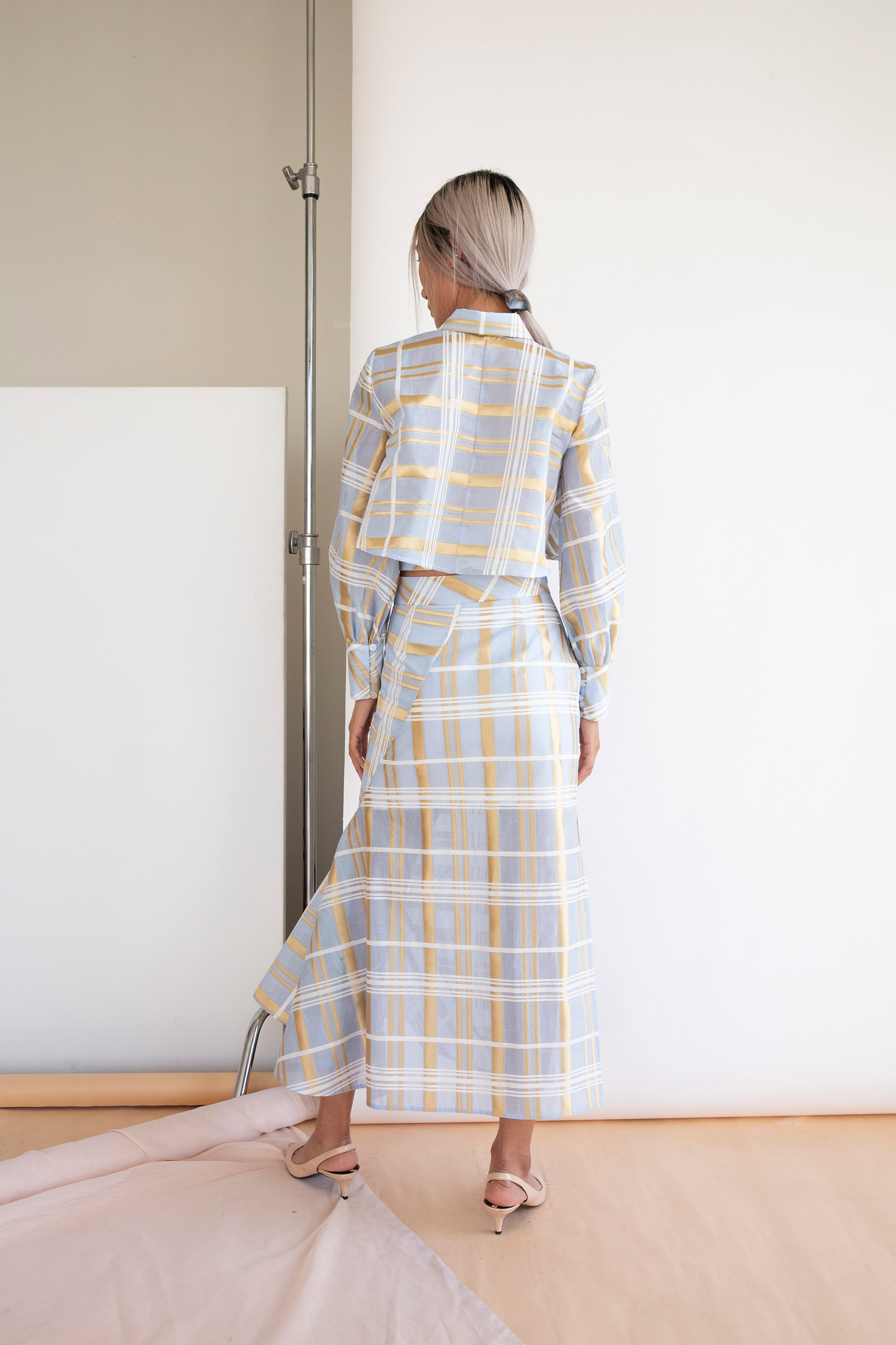 Stewart Top in Sky Plaid