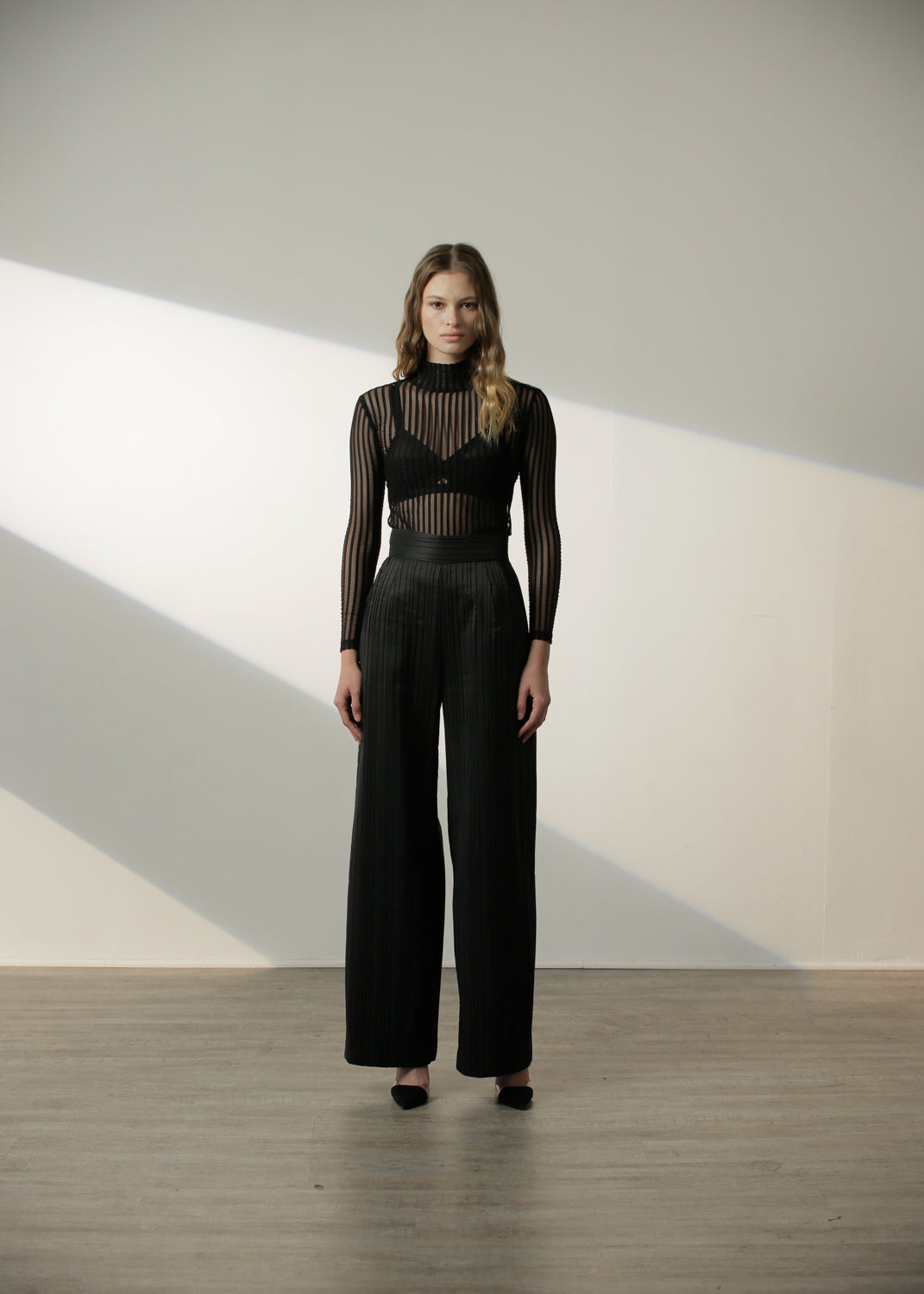 Angelina Top in Black Stripe