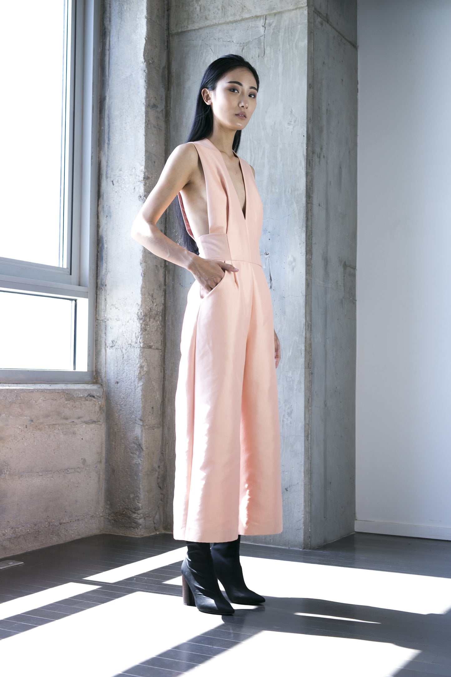 Zain Jumpsuit in Peach
