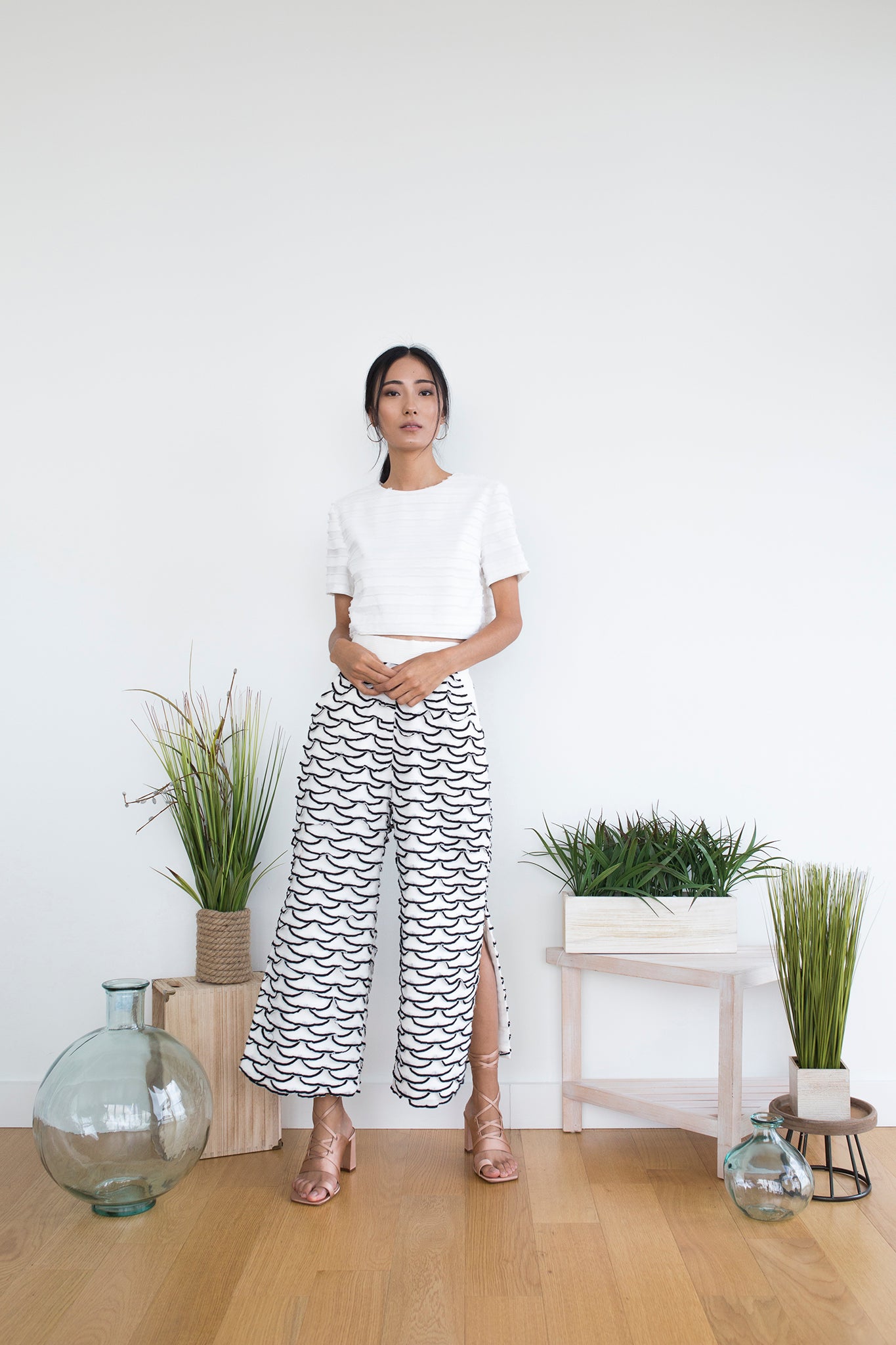 Sophia Top in White Stripe