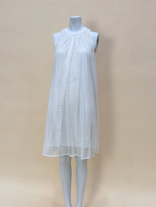 White Lace Trapeze Dress