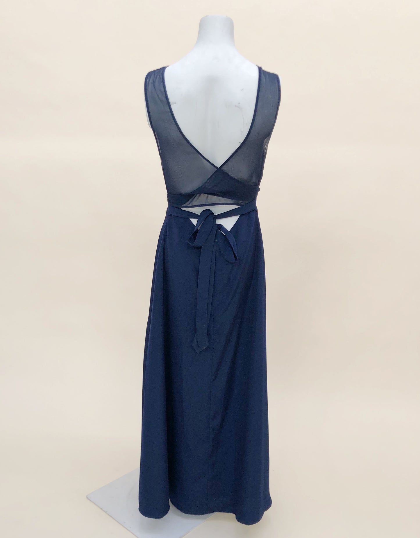 Navy Wrap Gown