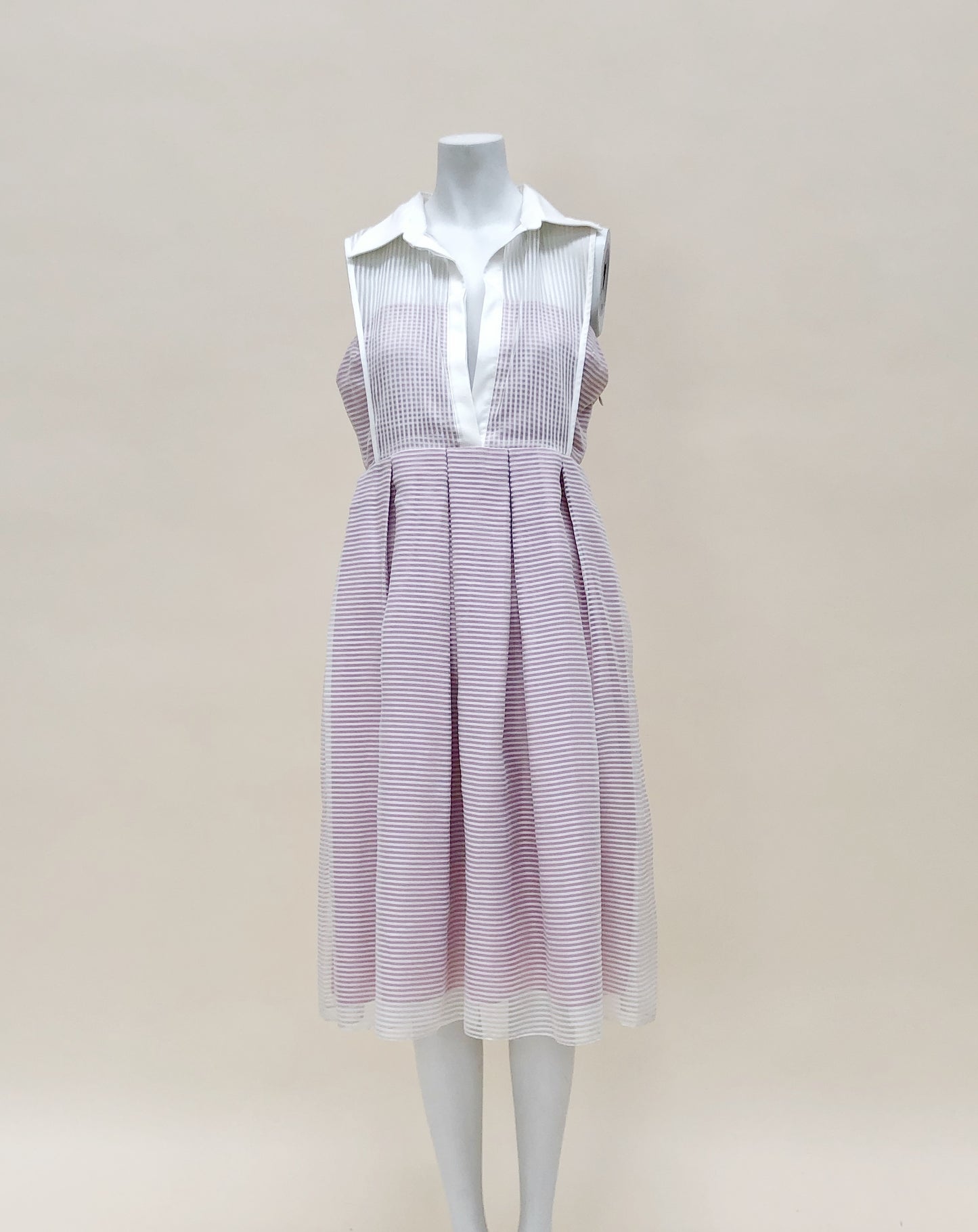 White & Pink Polo Dress