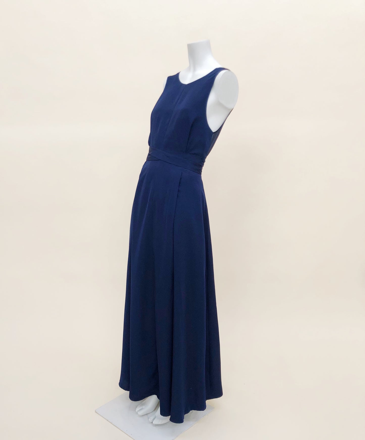 Navy Wrap Gown