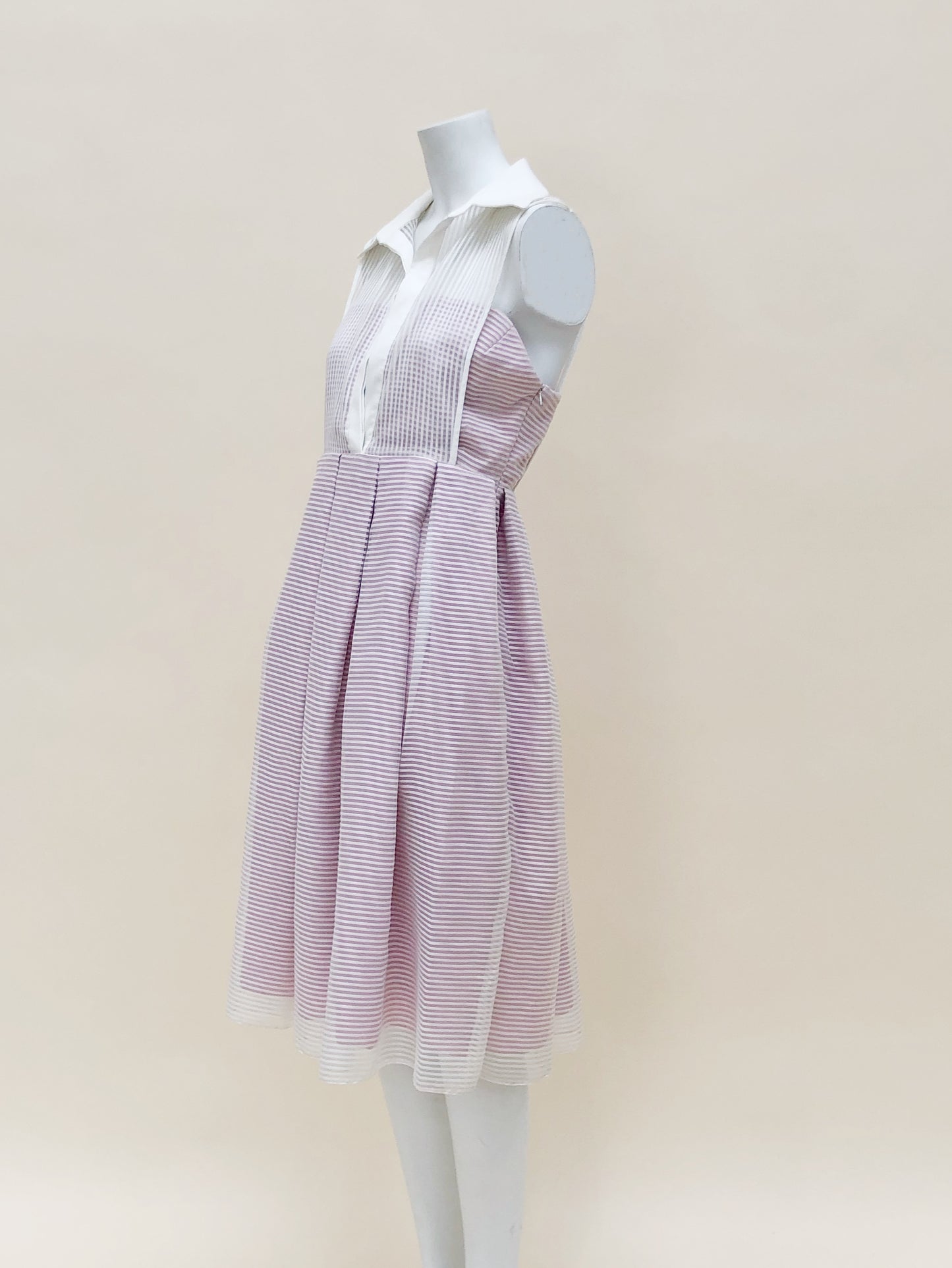 White & Pink Polo Dress