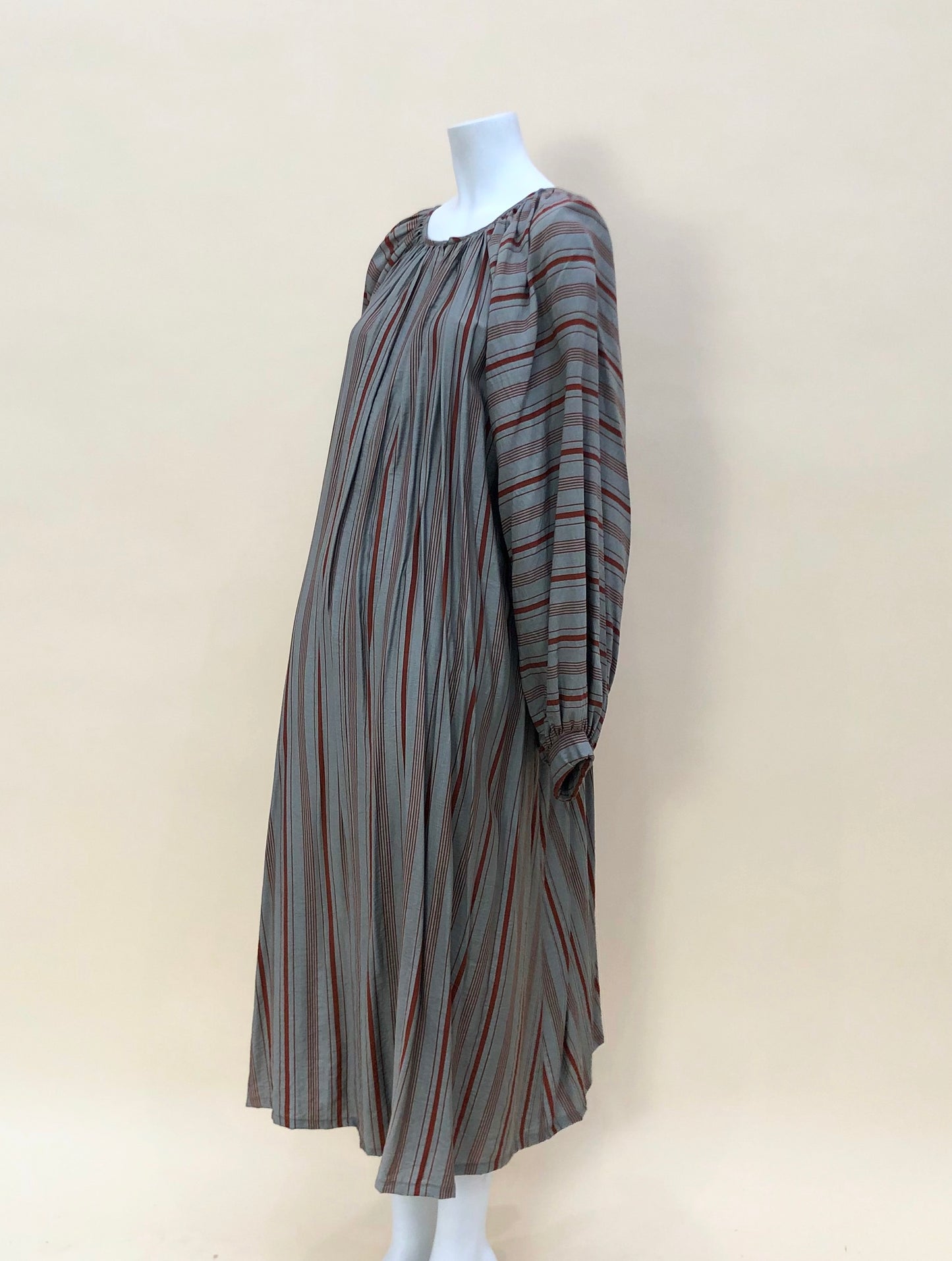 Olive & Brown Striped Dress