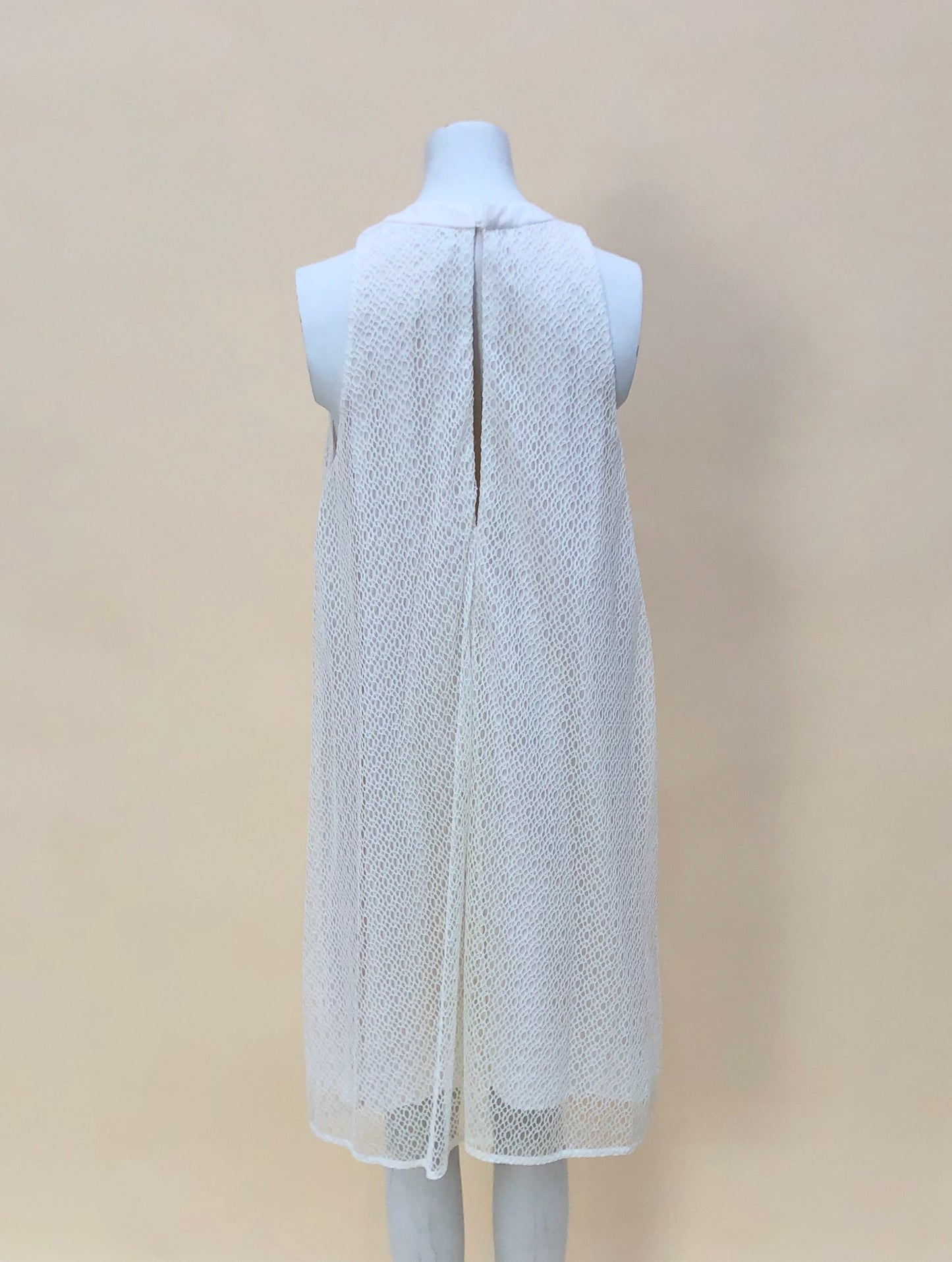 White Lace Trapeze Dress