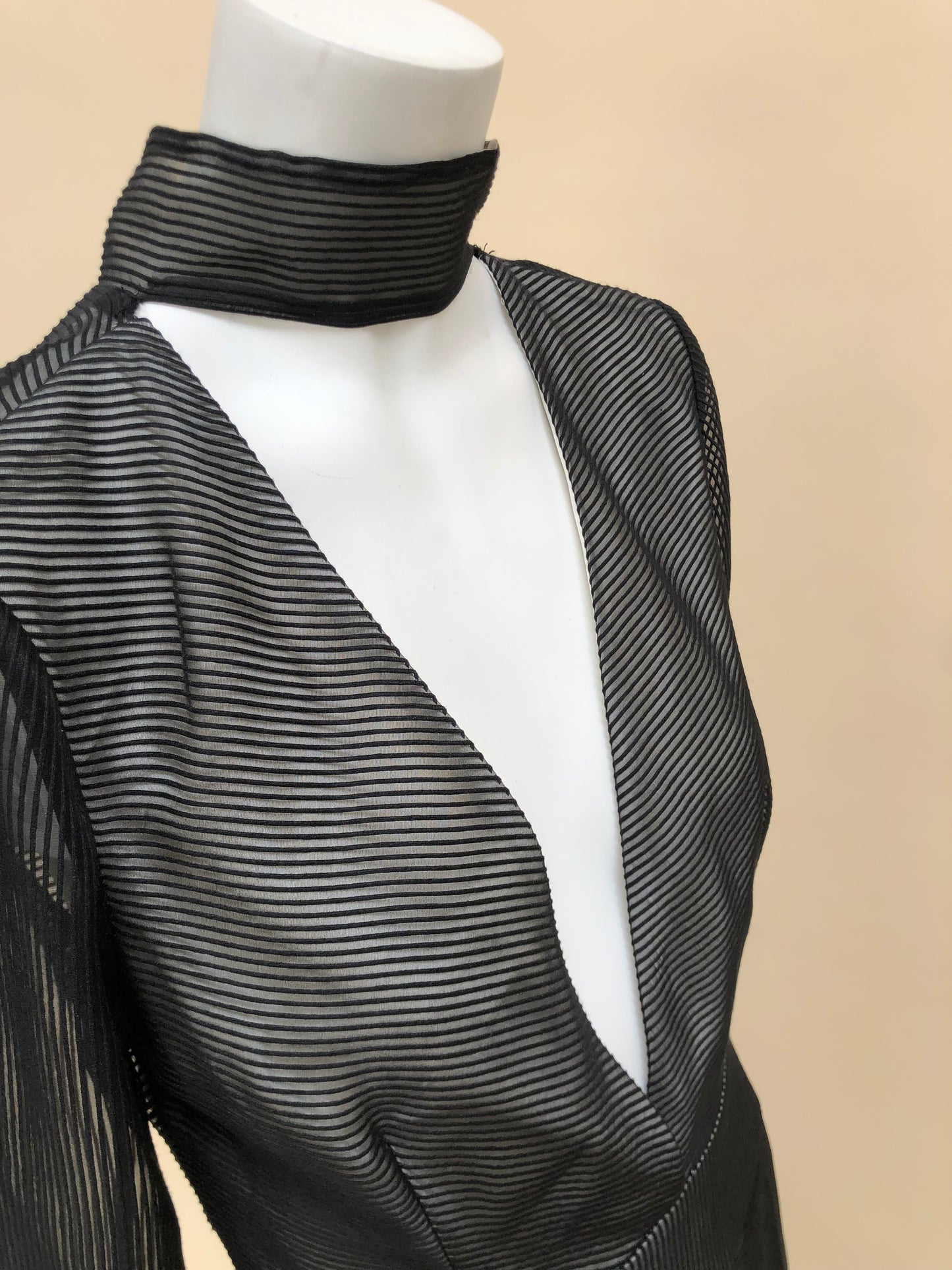 Turtleneck Striped Gown