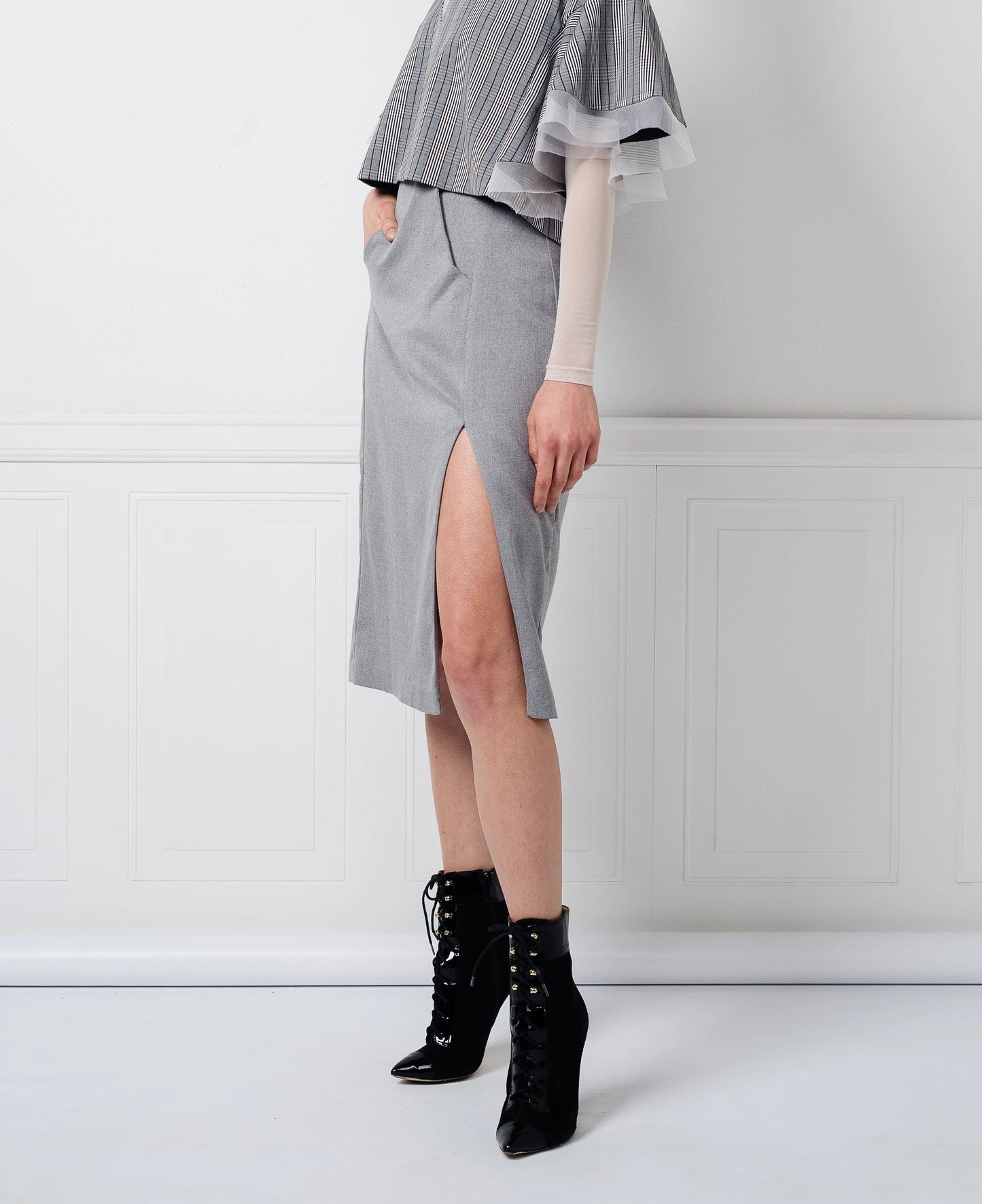 SALE | Polina Skirt in Steel