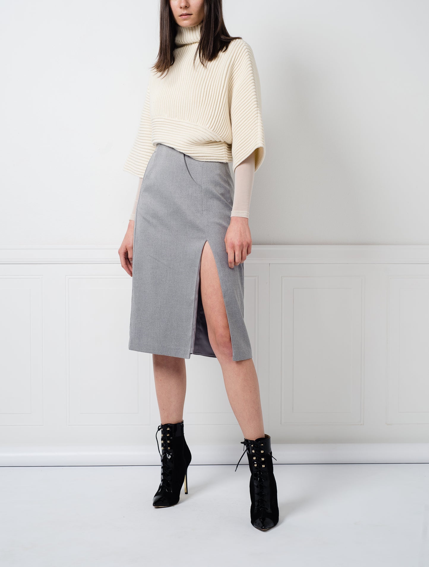 SALE | Polina Skirt in Steel