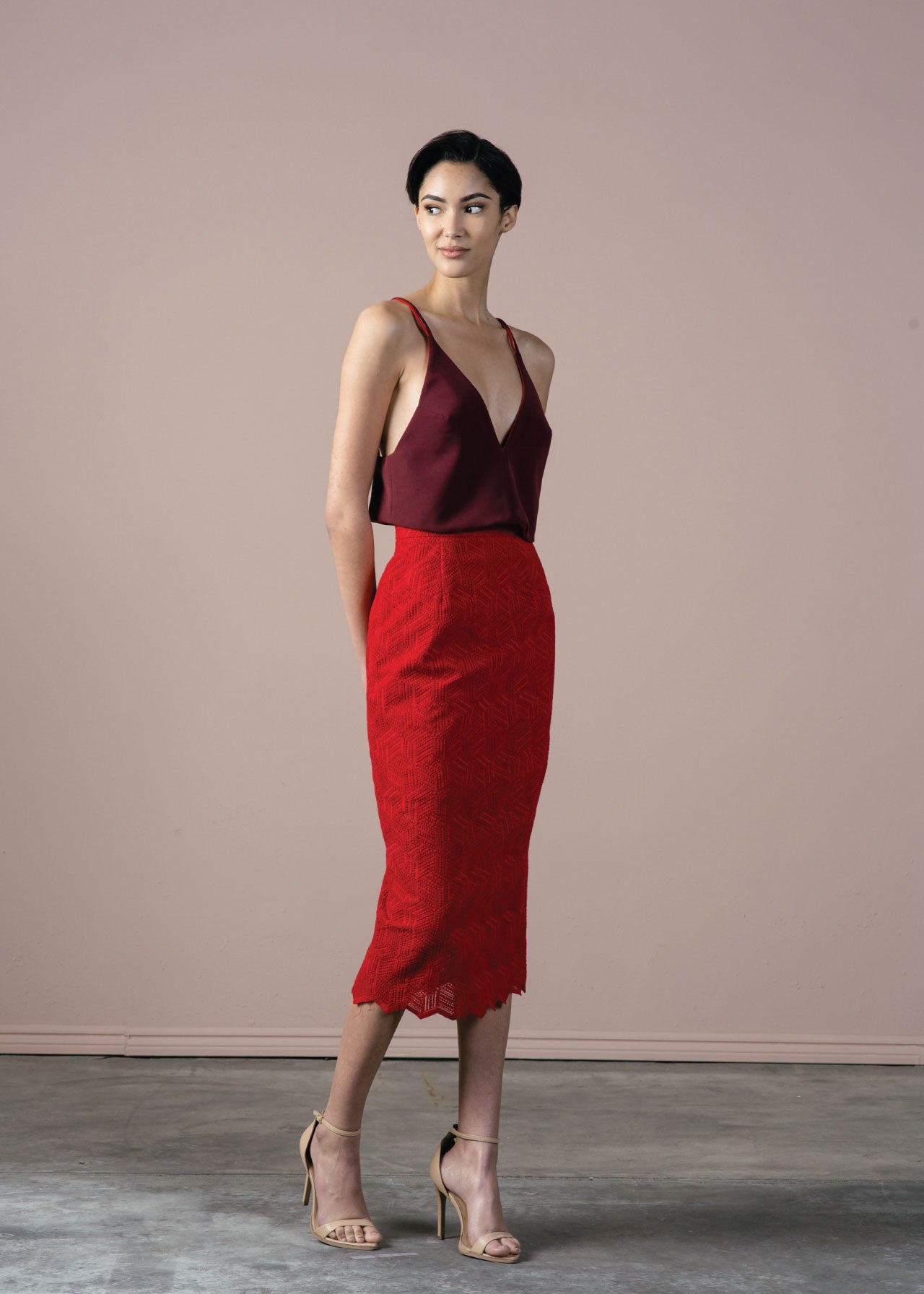 SALE | Sammie Skirt in Red