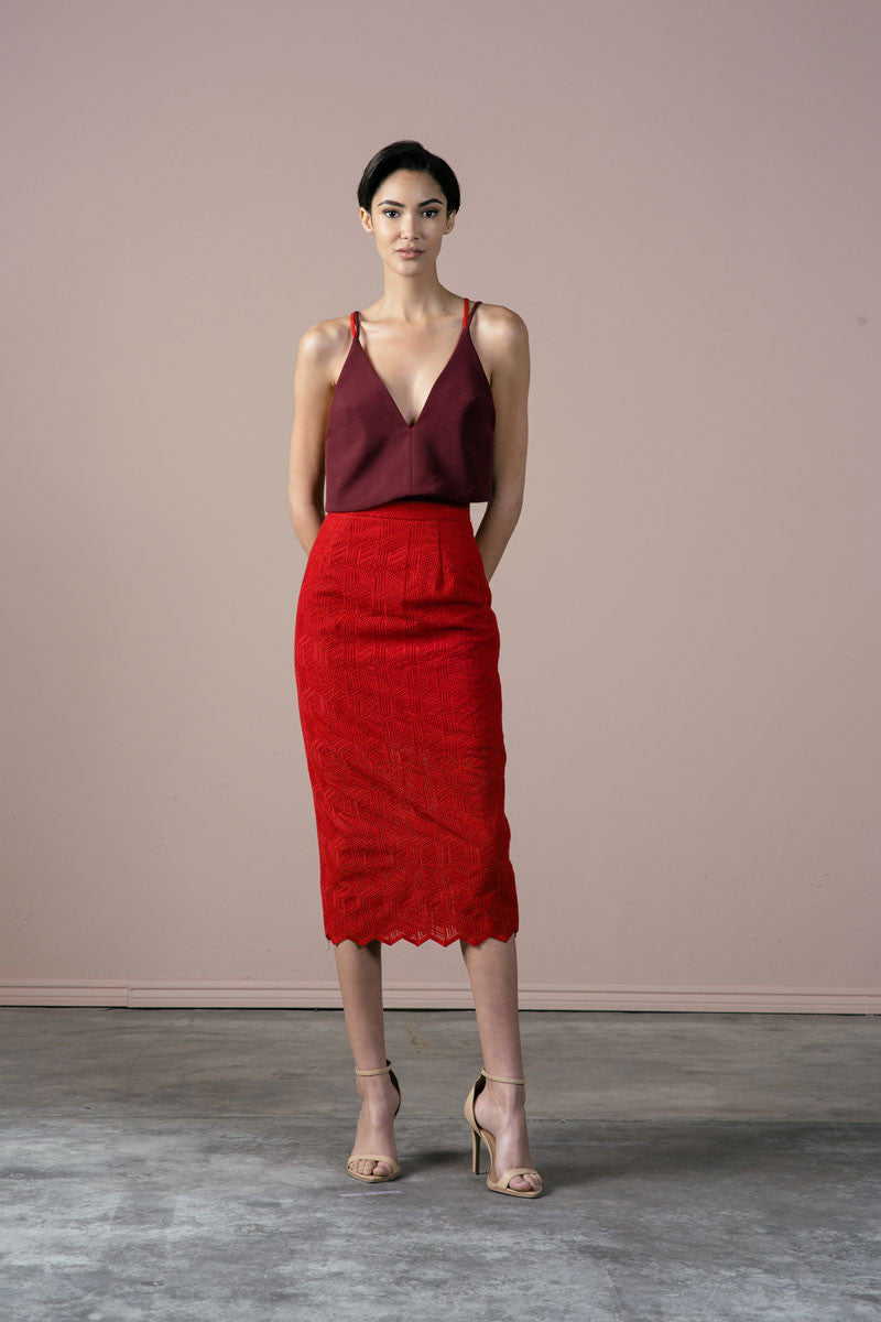 Sammie Skirt in Red